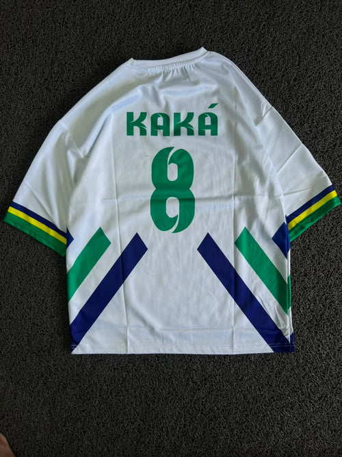 Adidas Brazil Kaká #8 Retro Football Five Sleeve Jersey – White | Vintage Style