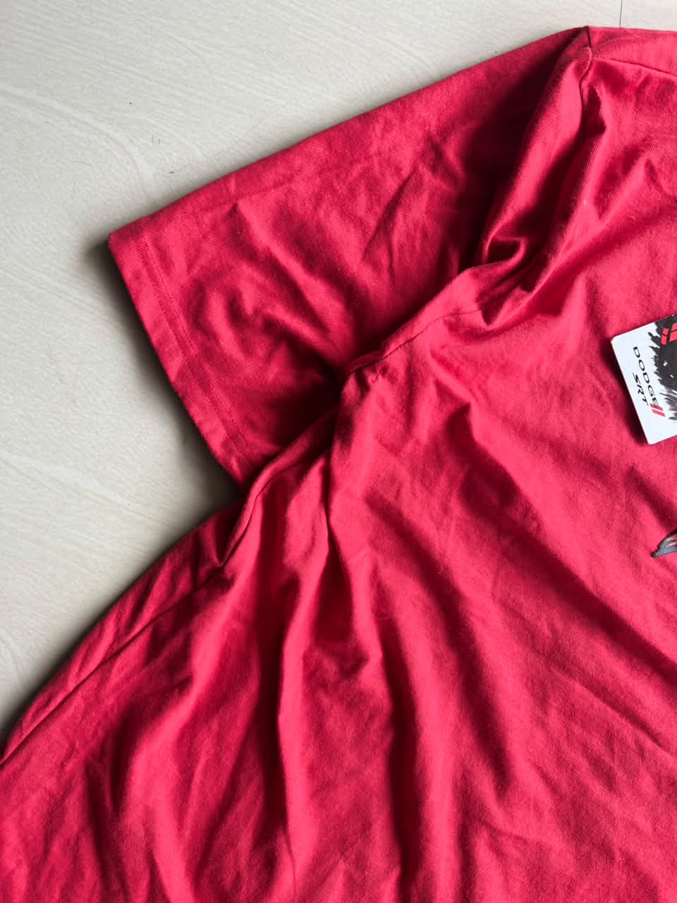 Vintage Demon Dodge Racing Graphic T-Shirt – Red Oversized Tee
