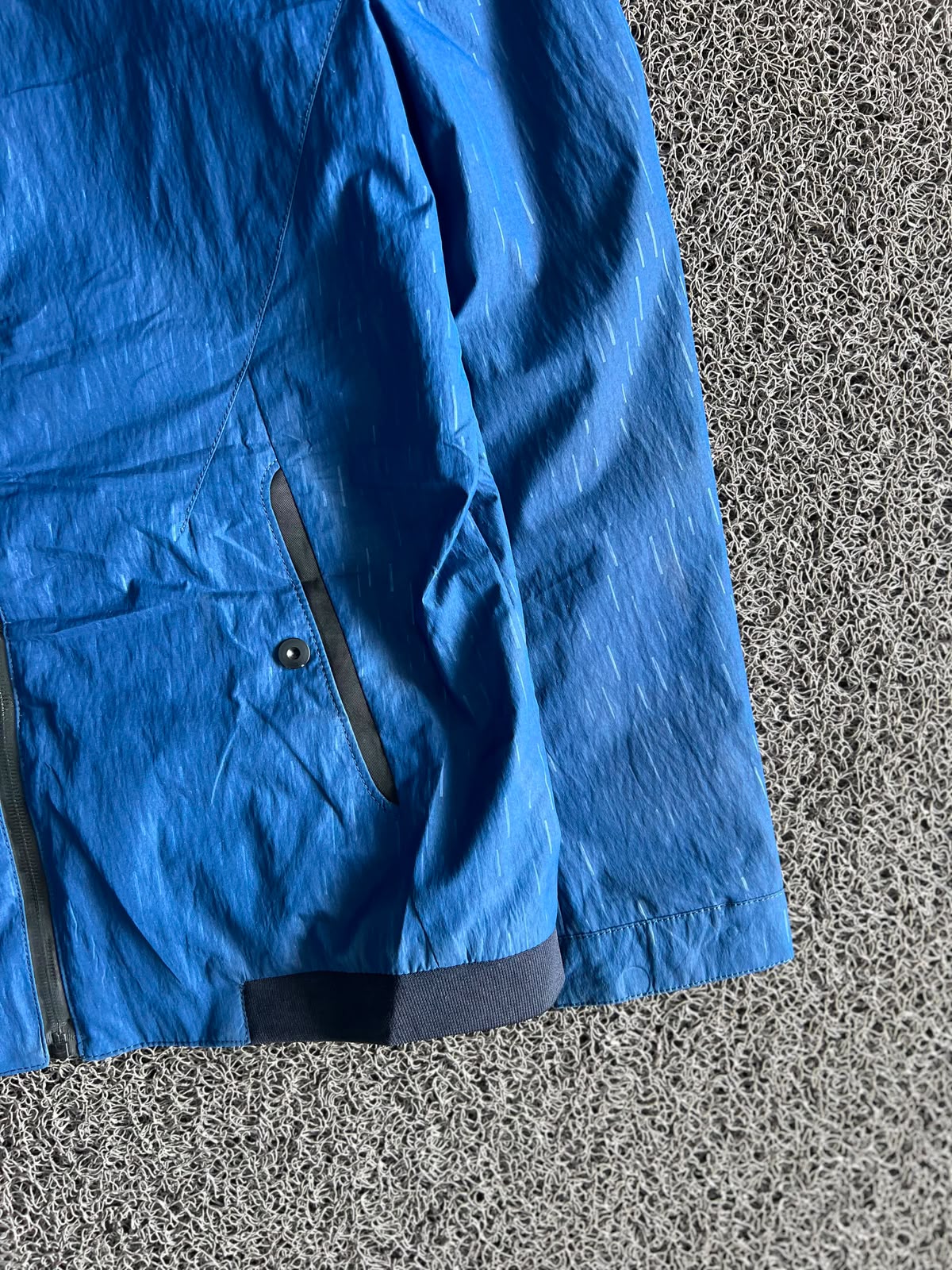 Blue Stand Collar Zip-Up Lightweight Jacket
