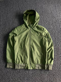 Green Hooded Utility Jacket – ⚠️ Small Sleeve Damage