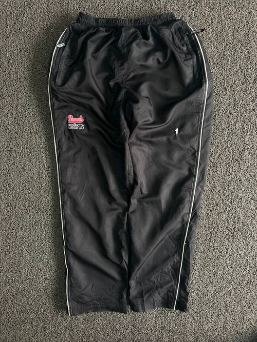 Vintage Black Track Pants with White Side Stripes – Thriftwear