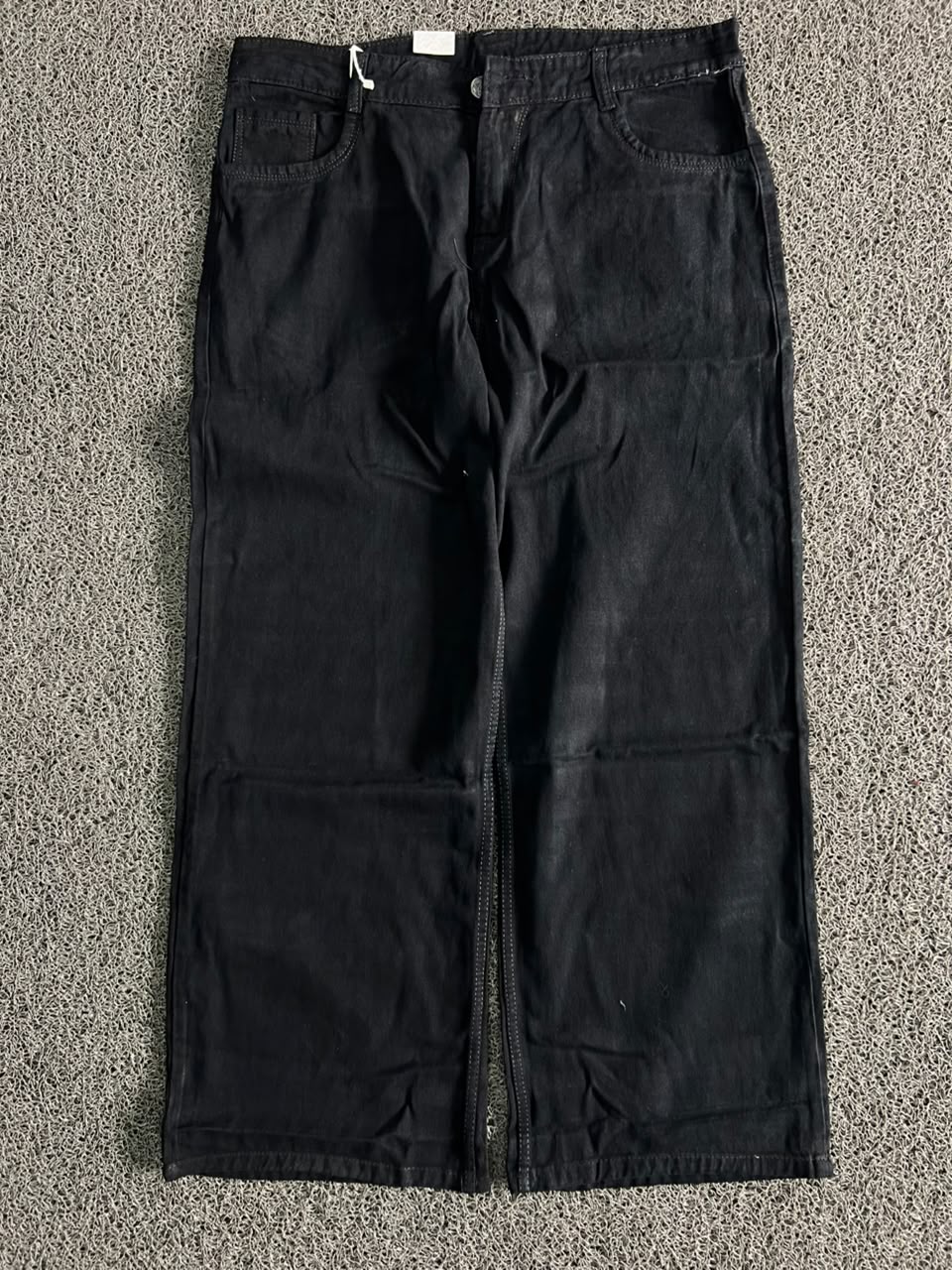 Classic Black Wide Leg Denim Baggy Jeans