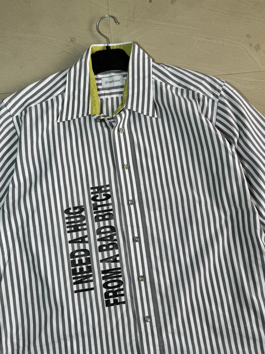 Oversized Boxy Vertical Stripe Graphic Print Shirt