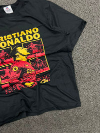 Cristiano Ronaldo Graphic Print Black T-Shirt – Football Fan Tee