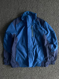 Blue Waterproof Windbreaker Jacket – Full Zip Outdoor Rain & Hiking Shell