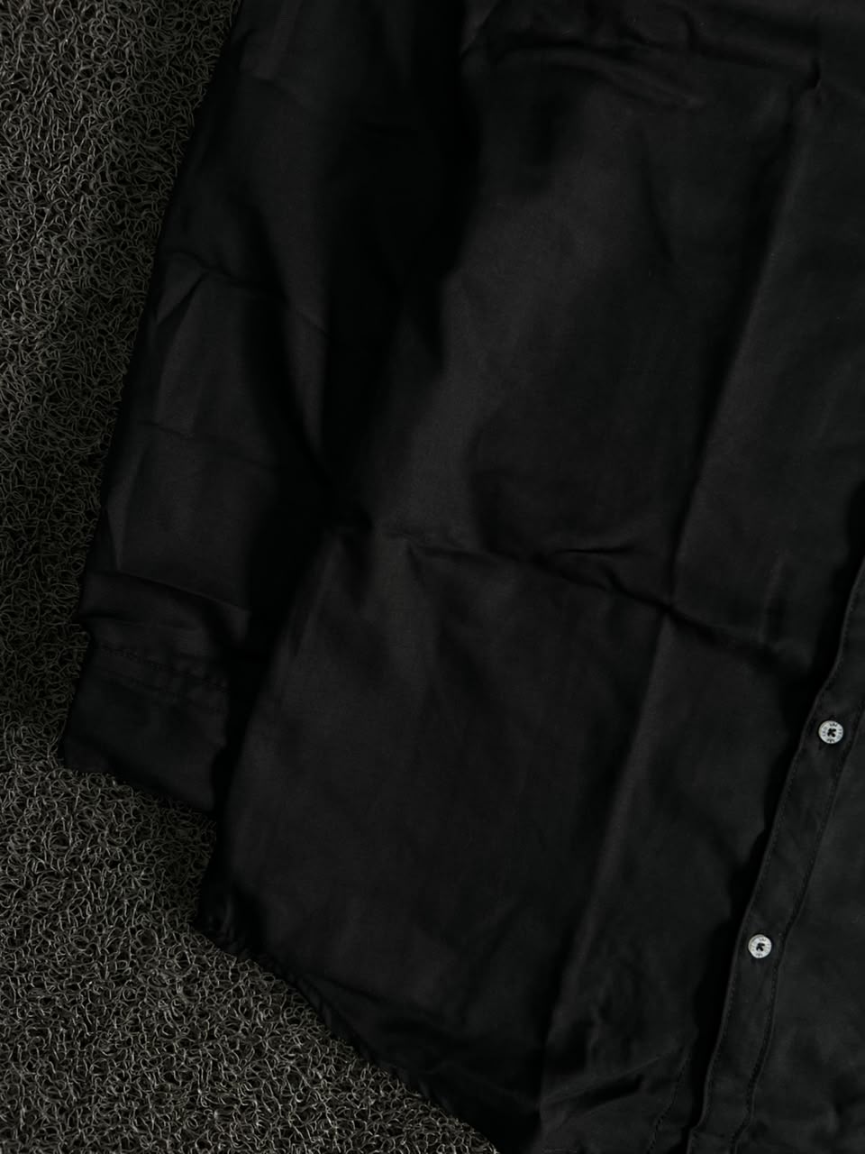Classic Black Long Sleeve Button-Up Shirt
