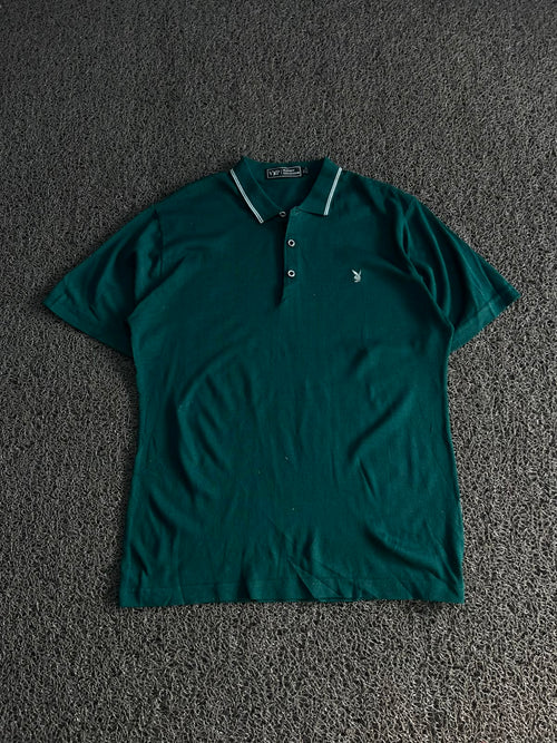 Vintage Teal Green Playboy Polo T-Shirt