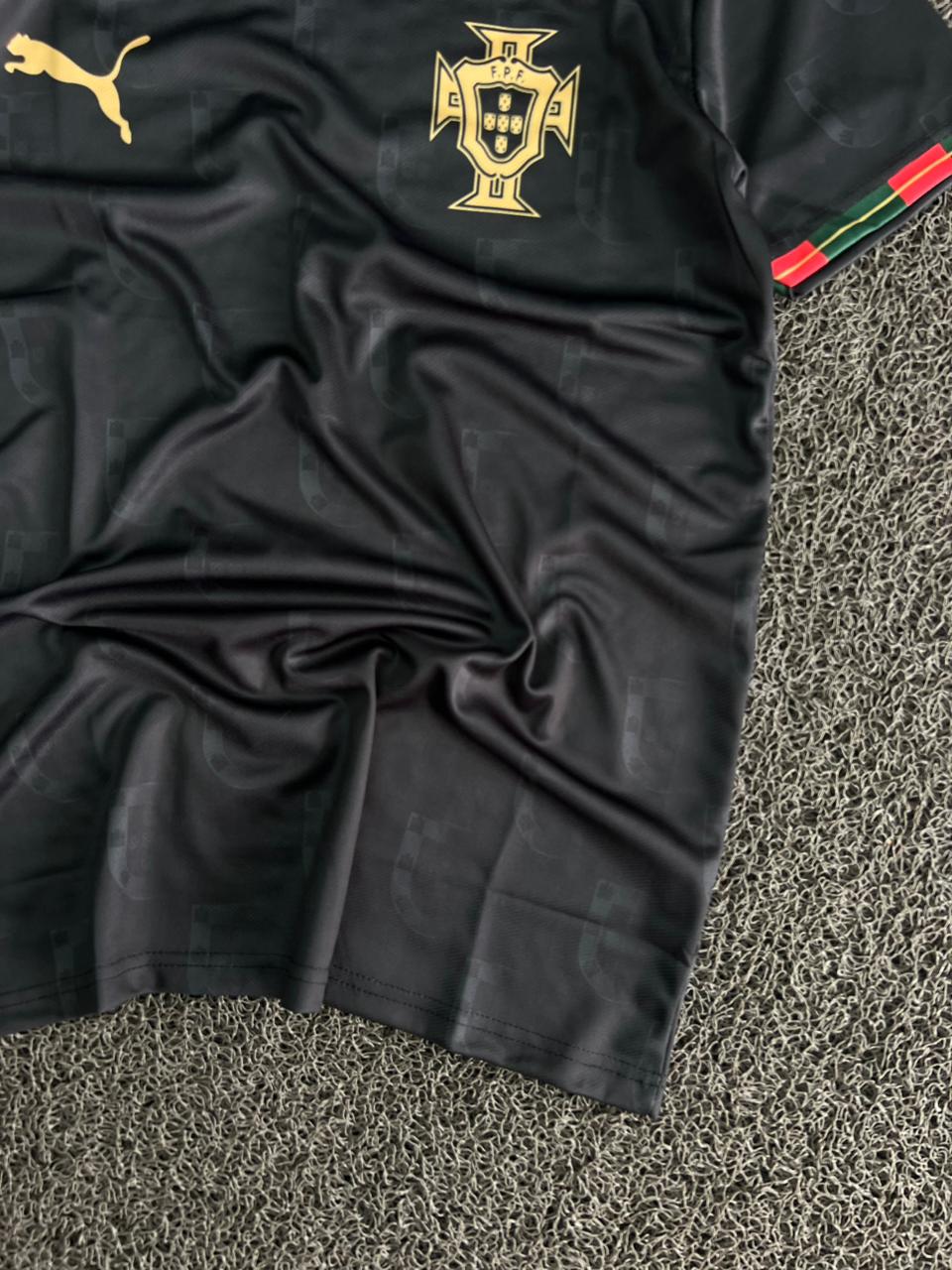 Portugal Black Away Football Jersey – Ronaldo #7 | Premium Fan Edition