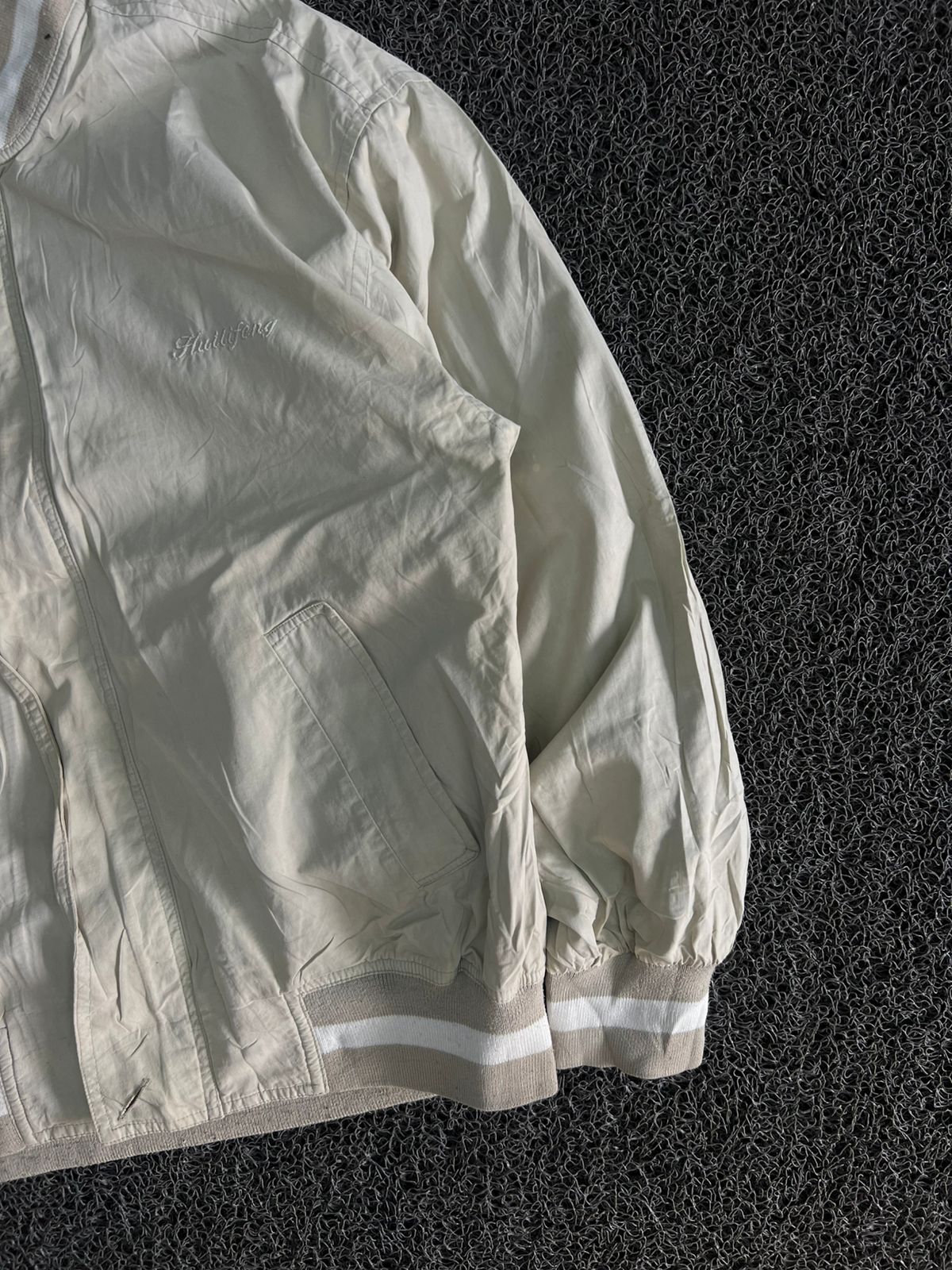 Men's Lightweight Bomber Jacket with Ribbed Collar & Cuffs