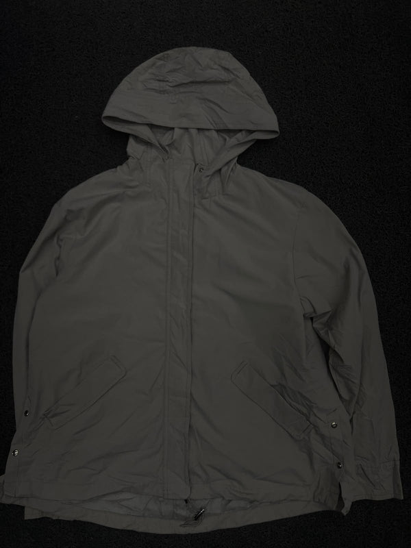 Hooded Utility Jacket with Zip Front & Multiple Pockets