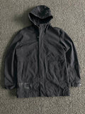 Vintage Black Hooded Utility Windbreaker Jacket 🖤