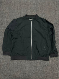 Men’s Black Lightweight Bomber Jacket with Front Zip Closure ⚠️ Small Stains
