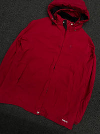 Red GORE-TEX Waterproof Hooded Outdoor Jacket