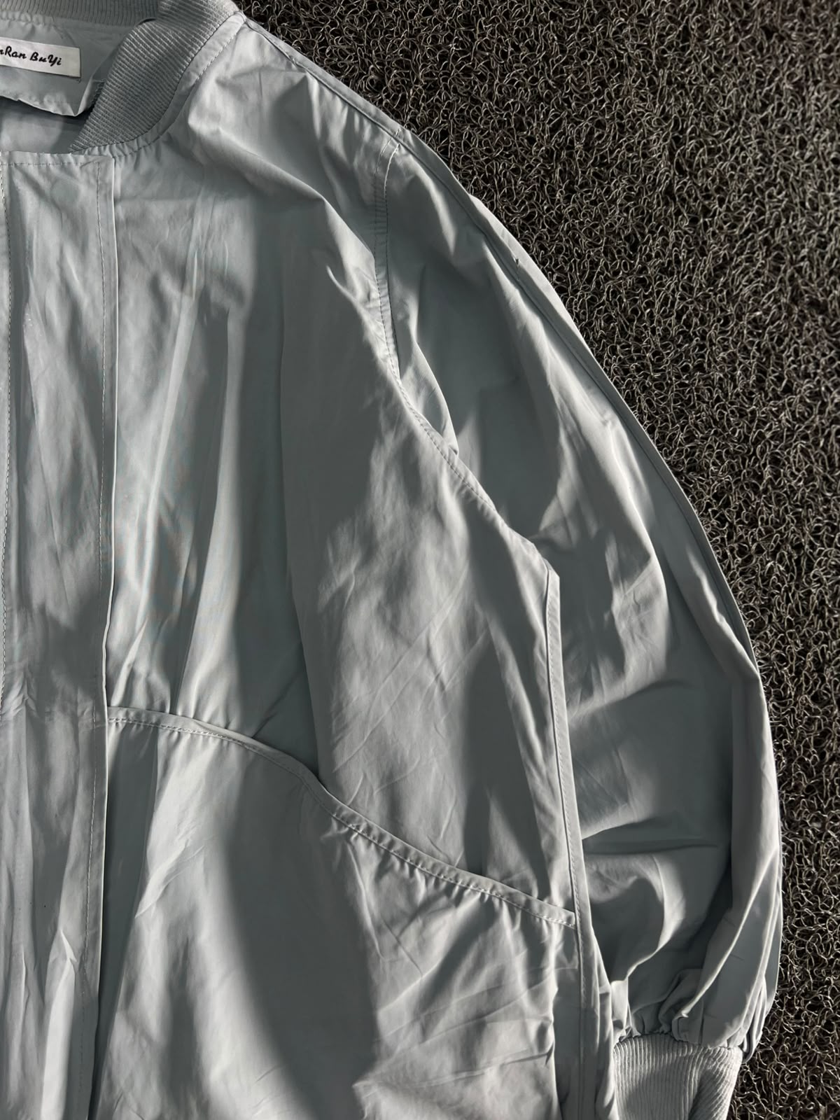 Lightweight Oversized Bomber Jacket | Full Zip Casual Windbreaker