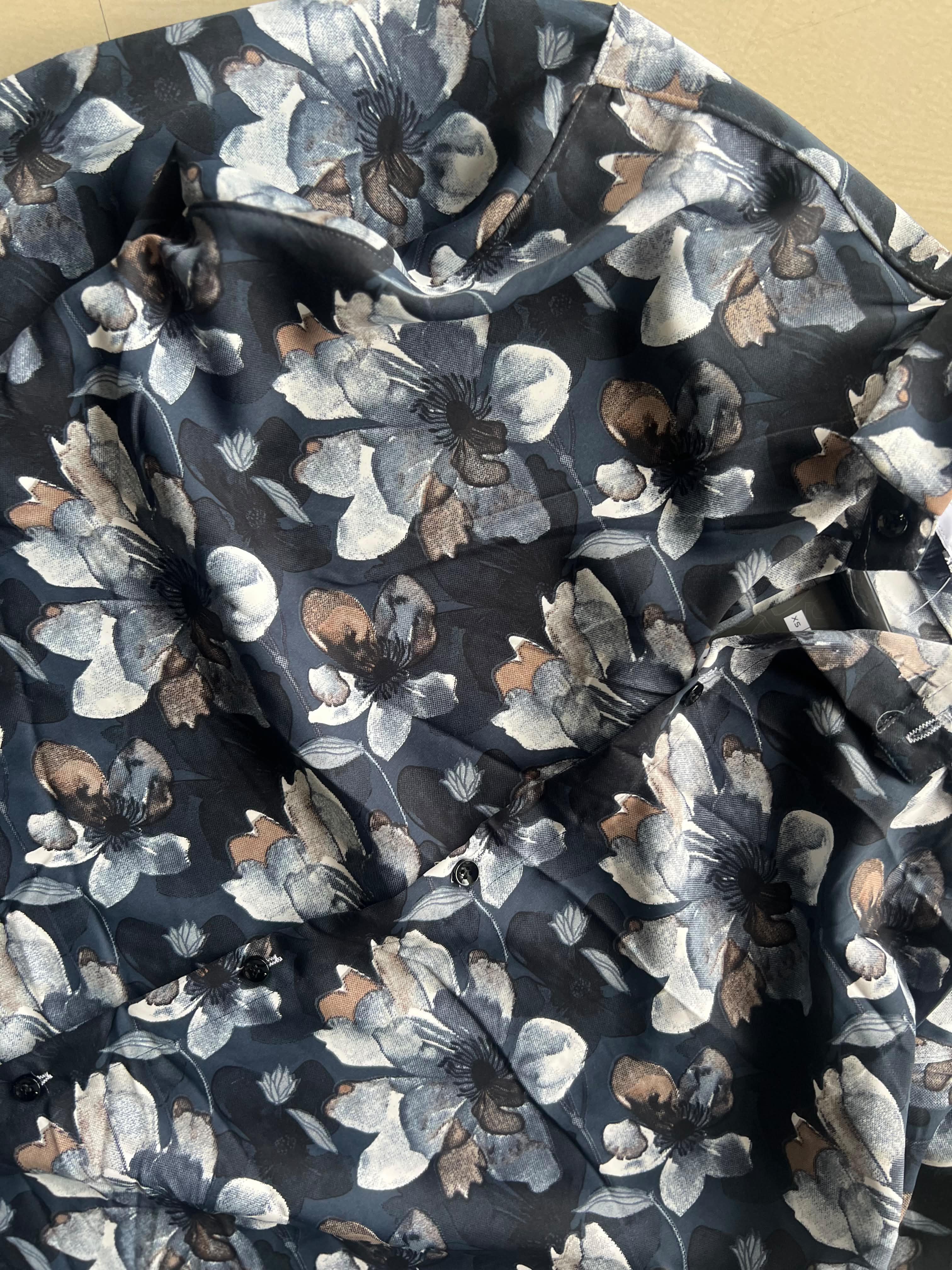 Premium Floral Print Button-Up Shirt