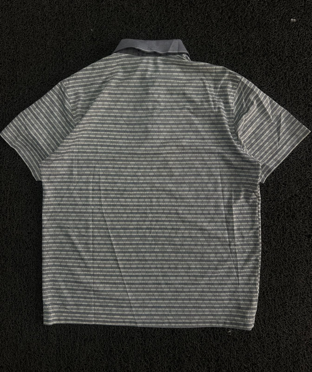 Geometric Pattern Half-Sleeve Polo T-Shirt