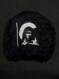 Graphic Print Bomber Jacket | Full-Zip Lightweight Casual Jacket
