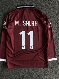 Liverpool FC 2024/25 Home Jersey – Mohamed Salah #11 – Long Sleeve | Maroon Football Jersey