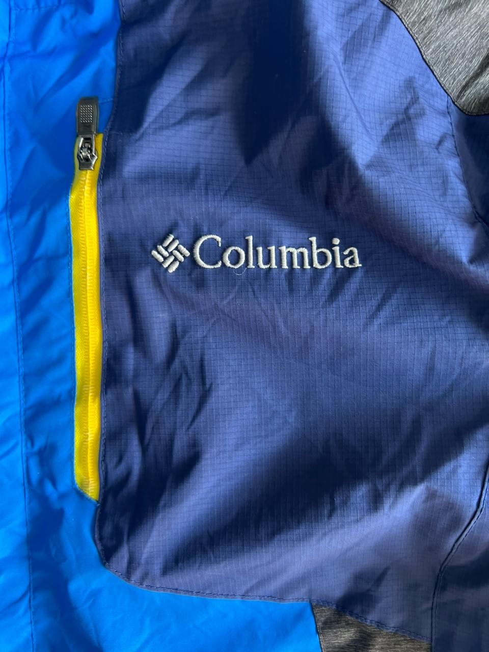 Columbia Blue Colorblock Outdoor Windbreaker Jacket