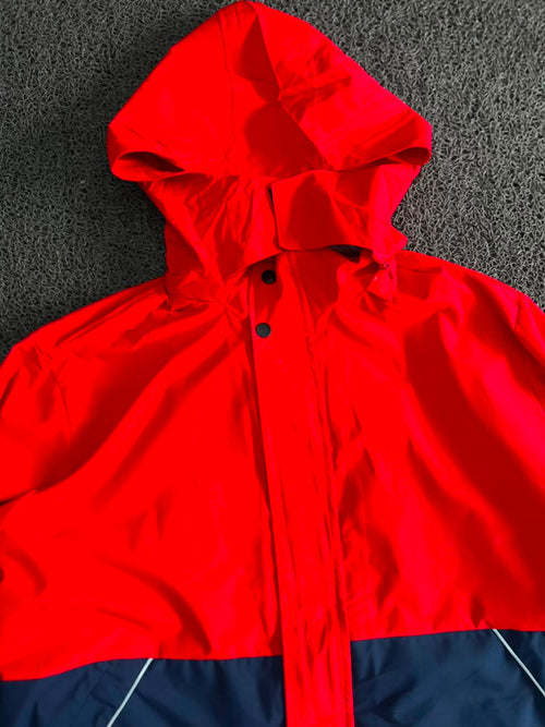 Colour Block Hooded Windbreaker Jacket