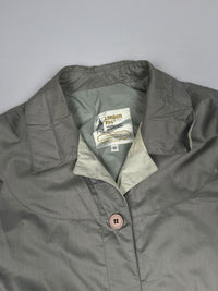 Button-Down Lightweight Casual Jacket with Adjustable Waist Drawstring