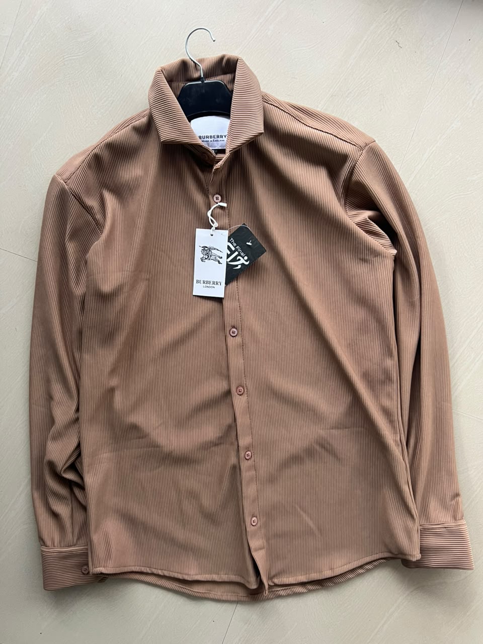 Men's Premium Dusty Rose Textured Full Sleeve Shirt
