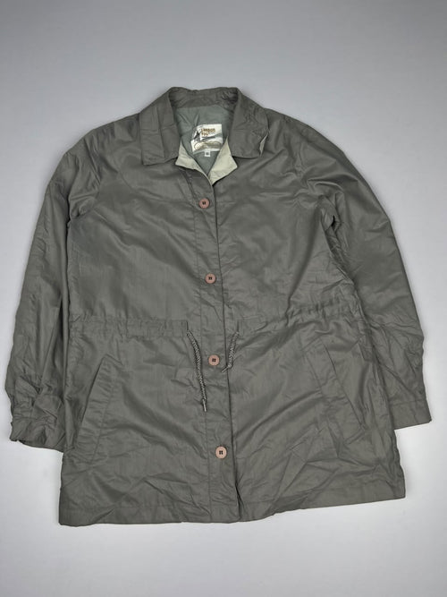 Button-Down Lightweight Casual Jacket with Adjustable Waist Drawstring