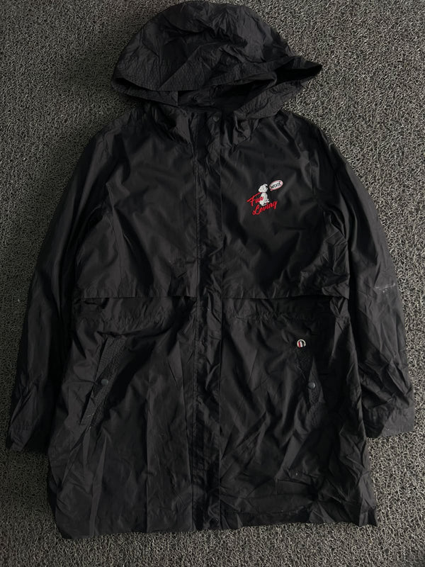 Vintage Hooded Utility Jacket – Graphic Front Detail
