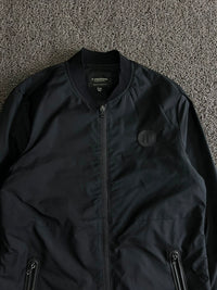 Men’s Black Longline Bomber Jacket