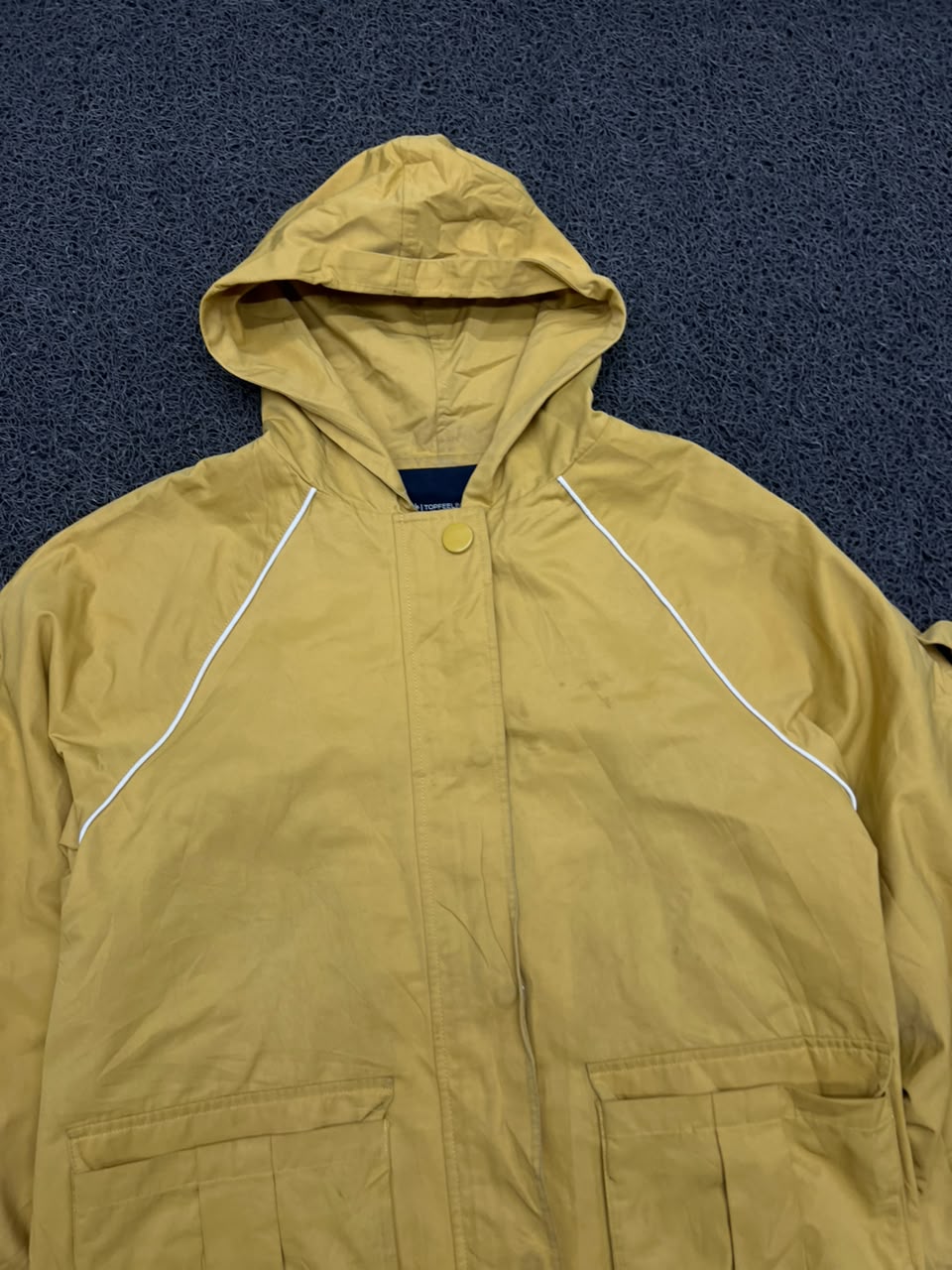 Vintage Yellow Hooded Utility Jacket