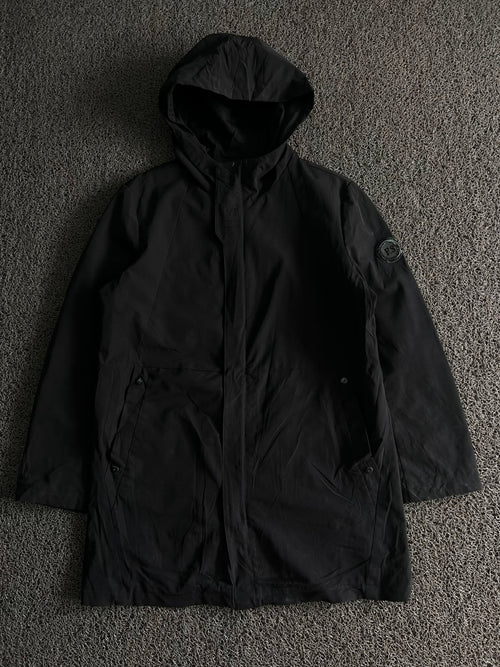 Vintage Black Hooded Utility Jacket ⚠️ Small Damage