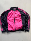 Pink & Black Full Sleeve Stand Collar Zip-Up Track Jacket