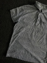 Marled Short Sleeve Polo Shirt with Button Placket & Chest Pocket