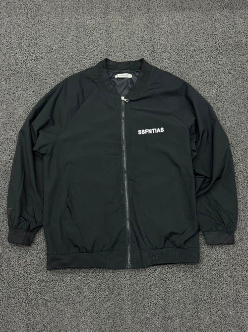 SSFNTIAS Black Lightweight Bomber Jacket – Full Zip Casual Outerwear