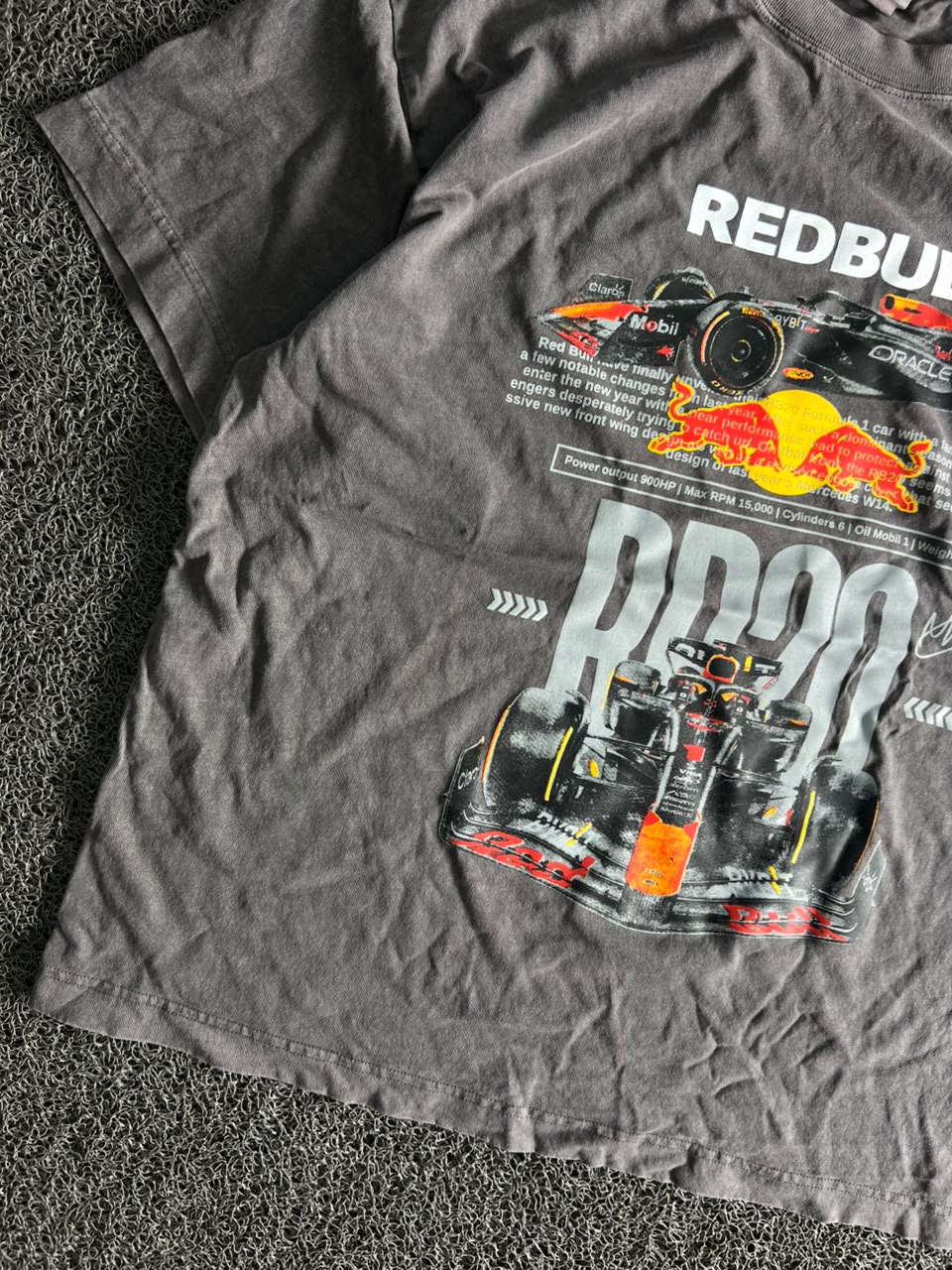 Red Bull Racing RB20 Formula 1 Graphic Oversized T-Shirt – Black