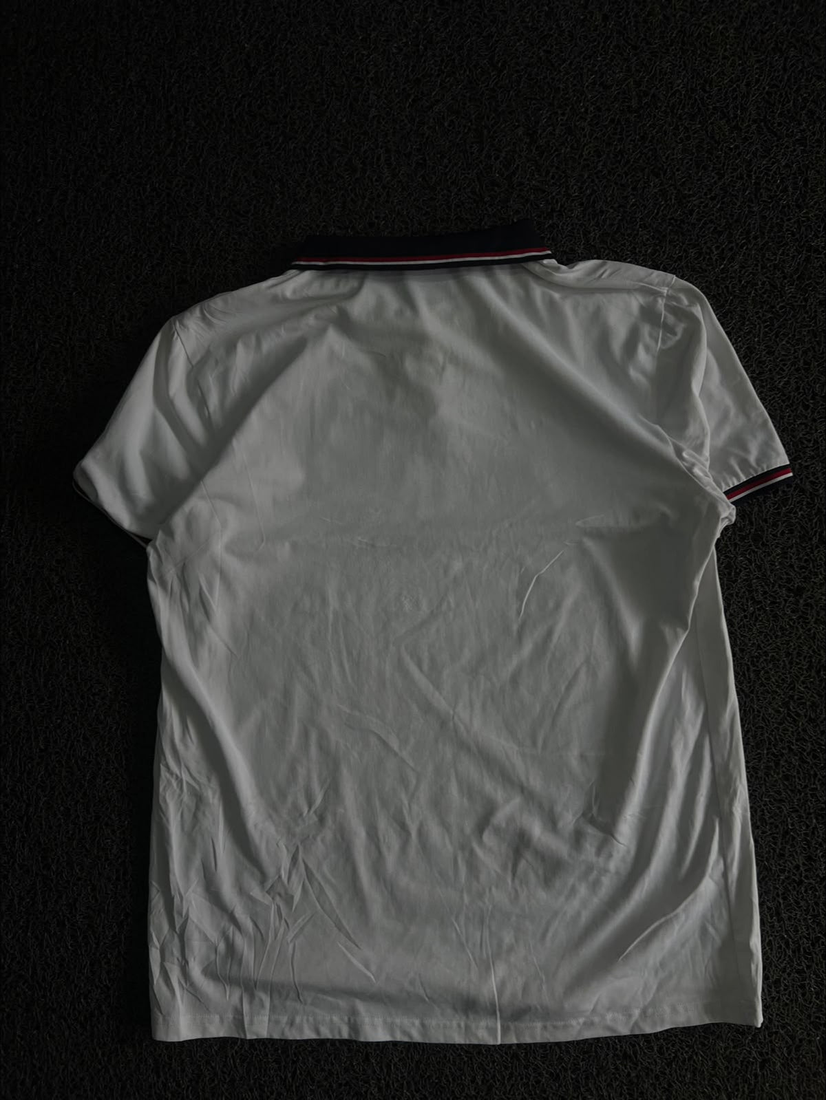 Vintage Polo T-Shirt with Contrast Striped Collar & Cuffs