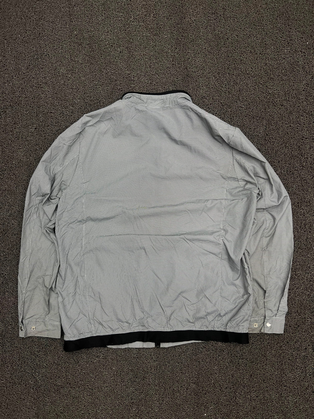 Vintage Checkered Full-Zip Harrington Jacket
