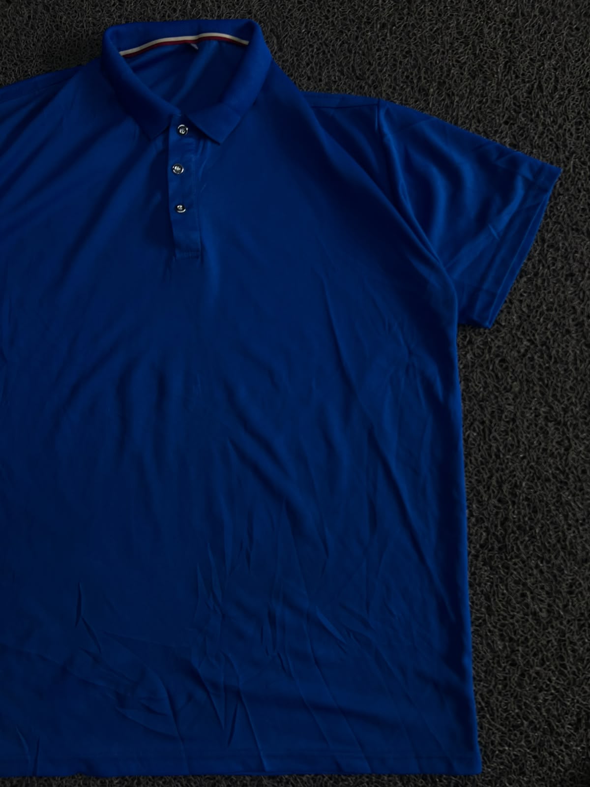 Royal Blue Solid Polo T-Shirt with Short sleeve