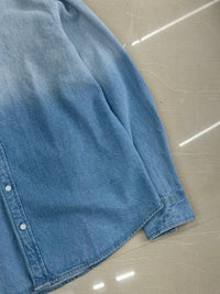 Men's Ombre Wash Denim Button-Down Shirt – Blue