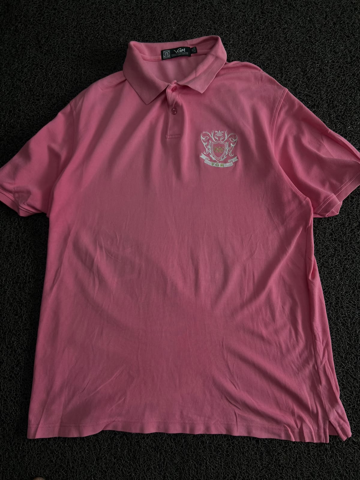 Pink Polo T-Shirt with Crest Logo