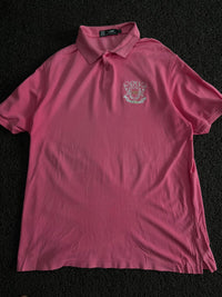 Pink Polo T-Shirt with Crest Logo