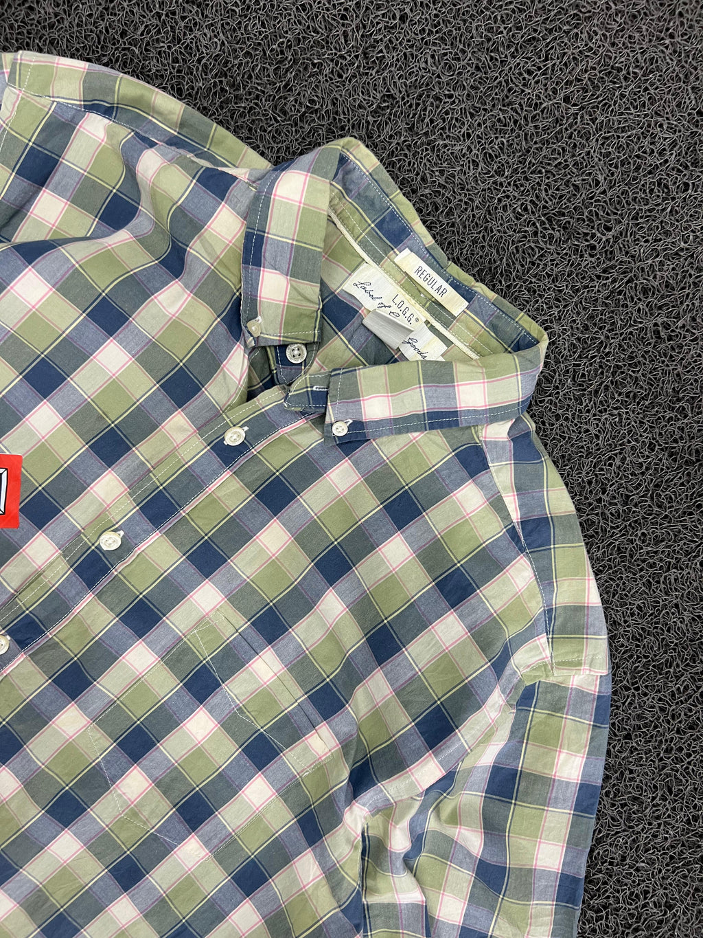 Plaid Short Sleeve Button-Up Shirt – Regular