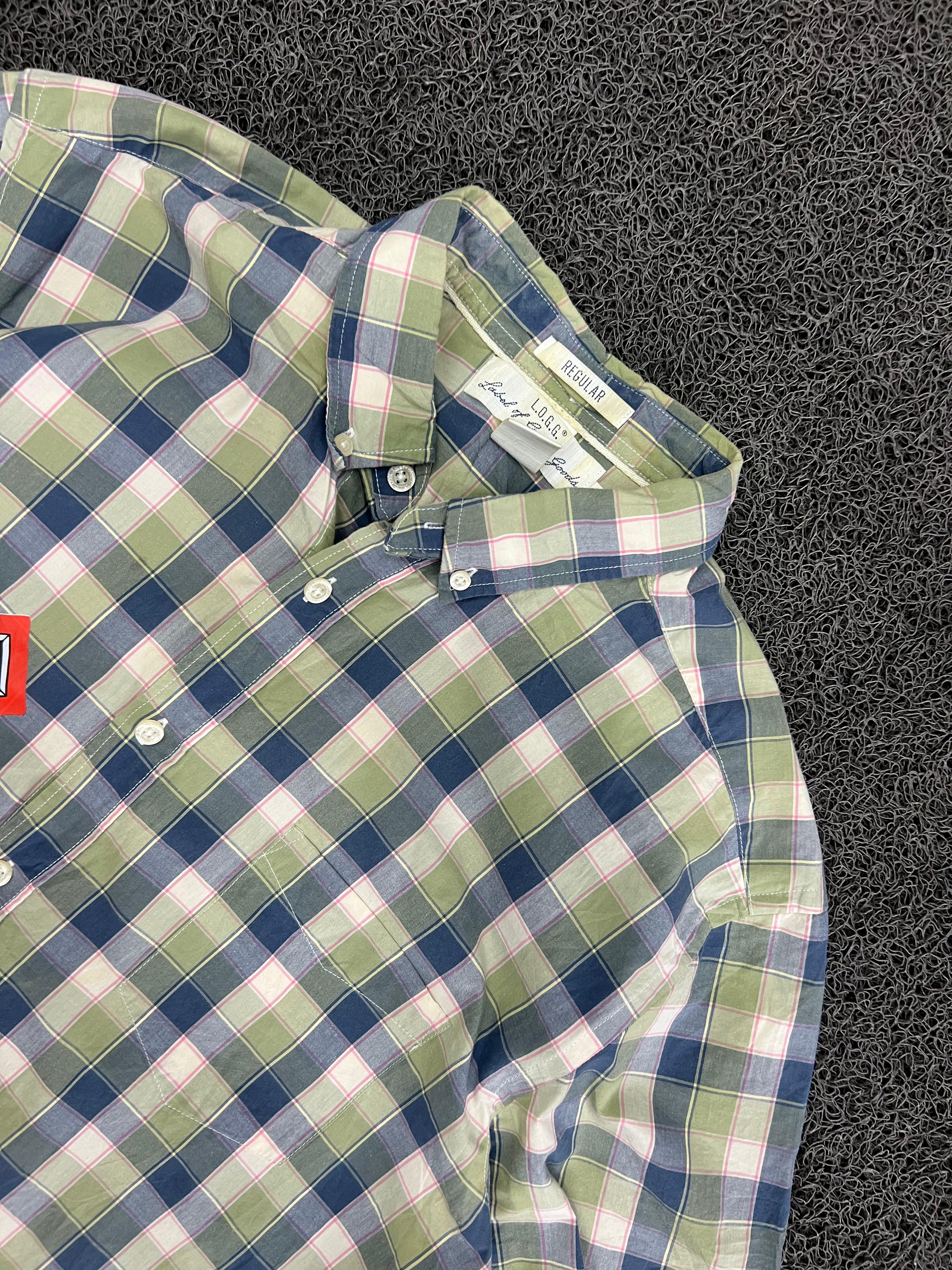 Plaid Short Sleeve Button-Up Shirt – Regular