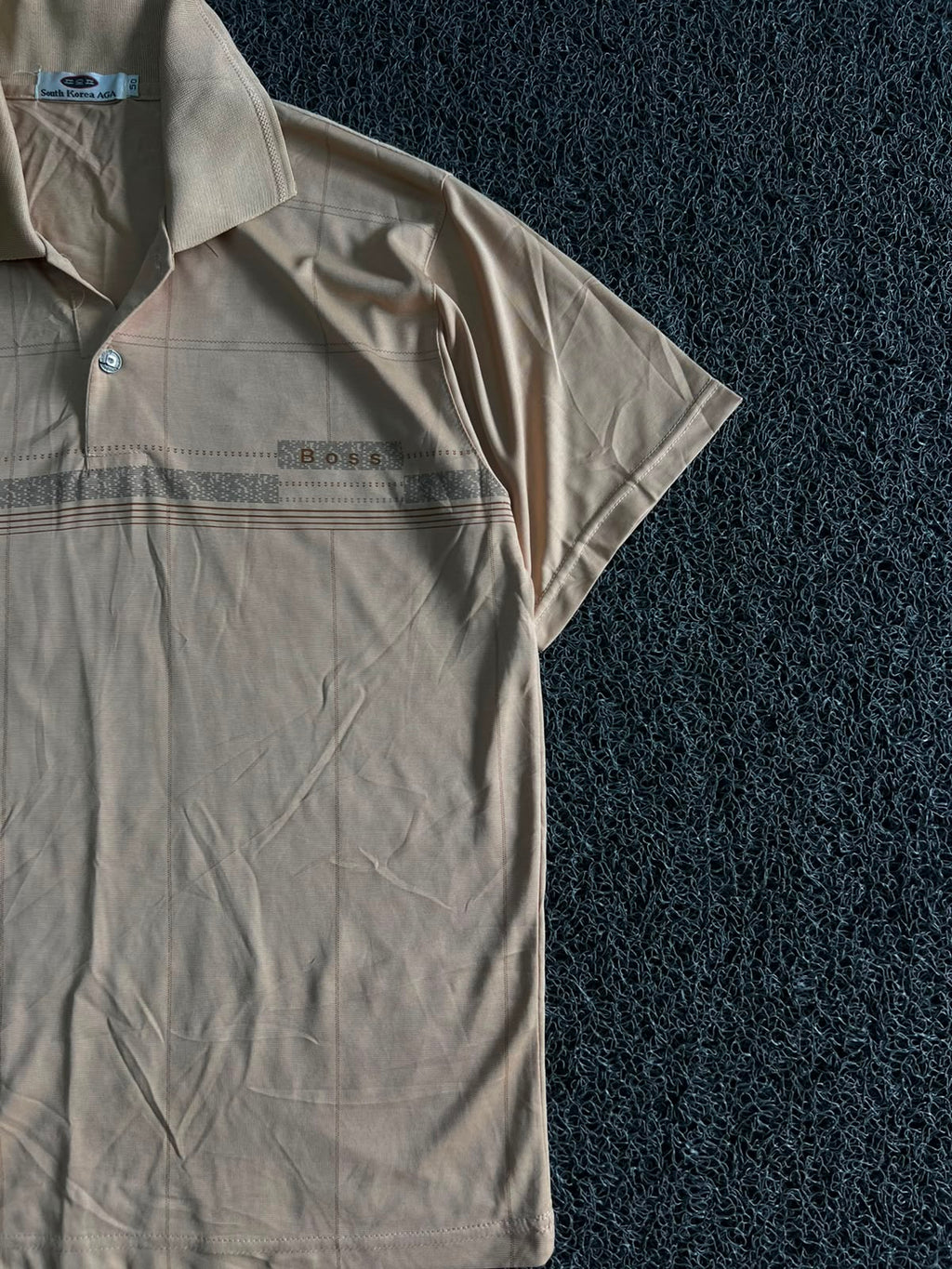 Vintage BOSS Striped Polo Shirt | Classic Short Sleeve Golf Tee