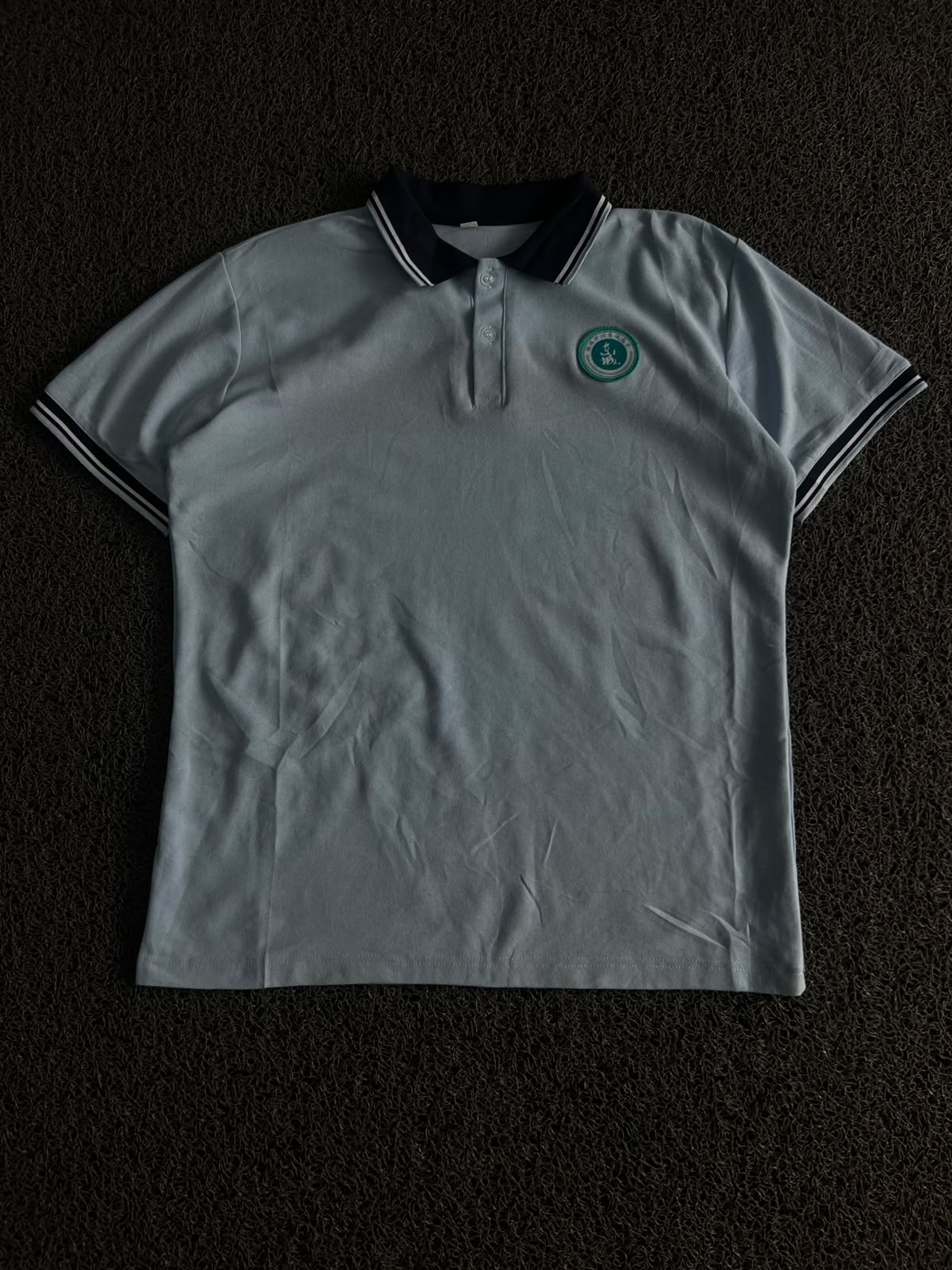 Vintage Polo T-Shirt with Navy Contrast Collar | Classic Retro Casual Wear