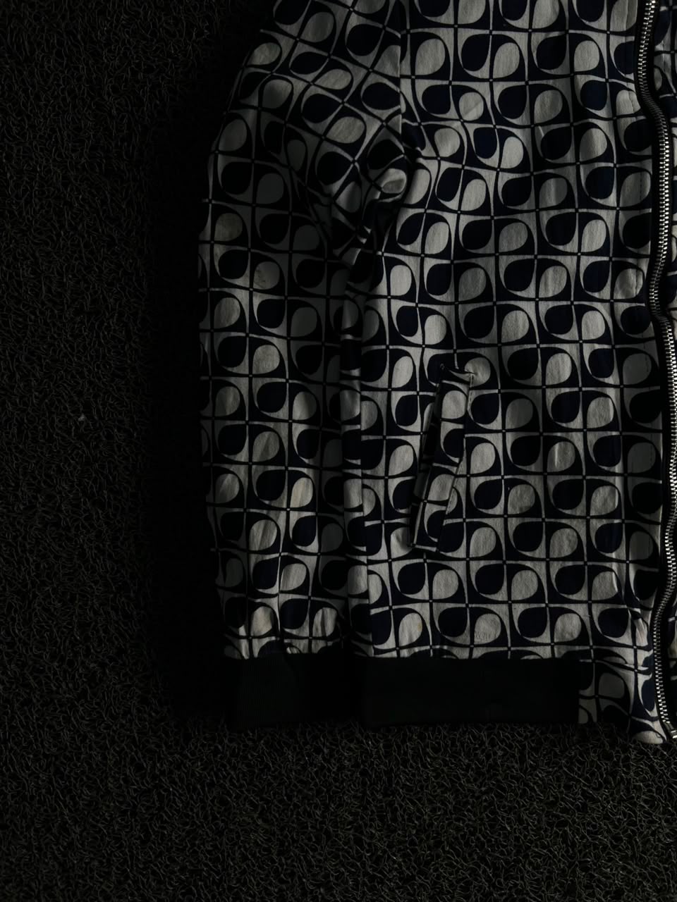 Geometric Print Bomber Jacket – Full Zip Casual Lightweight Jacket