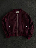 Bomber Jacket with Front Zip & Utility Pocket