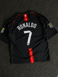 Manchester United 2007–08 UEFA Champions League Final Away Jersey – Cristiano Ronaldo #7 – Five Sleeve