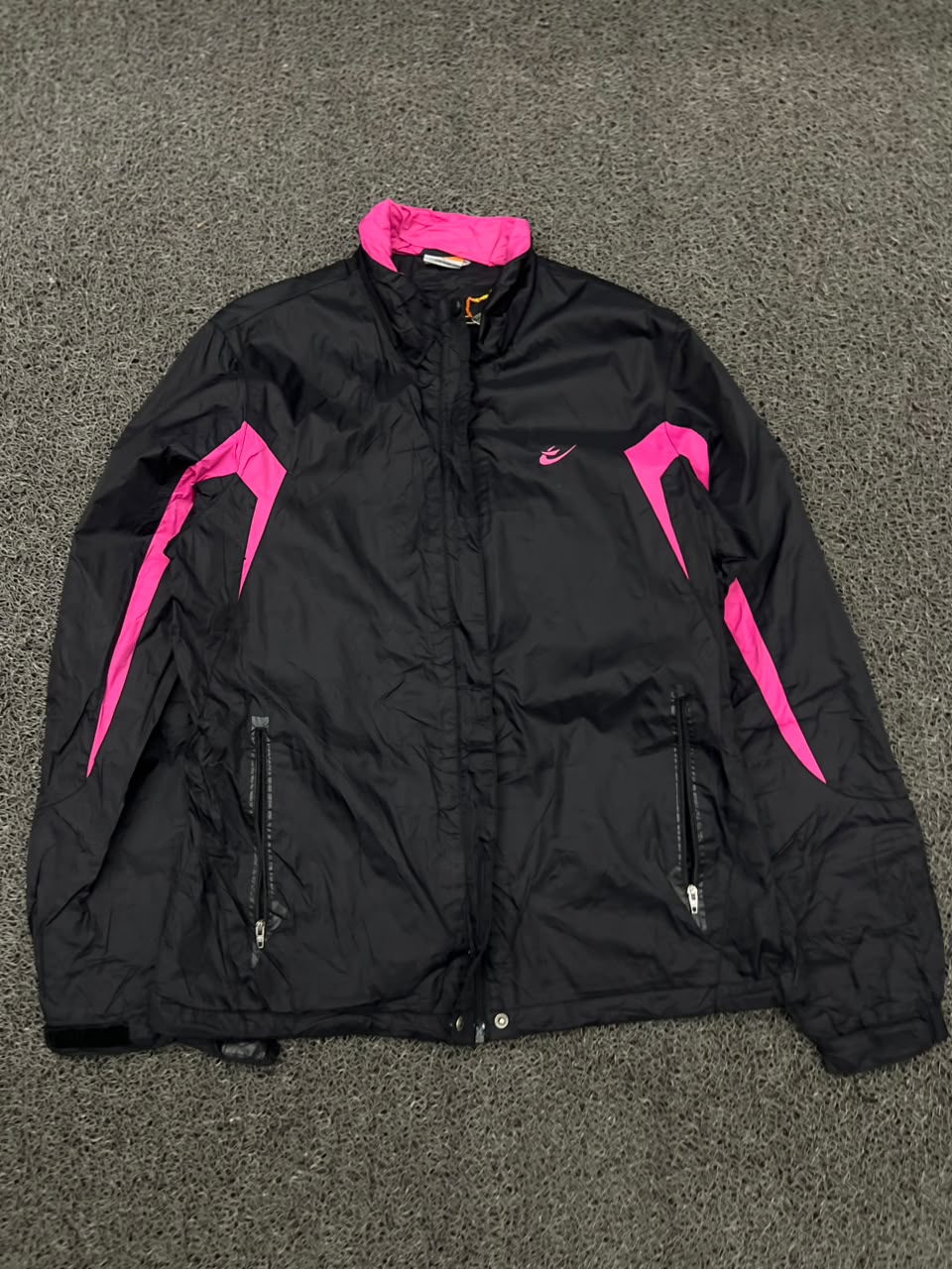 Black & Pink Windbreaker Jacket –Vintage Style