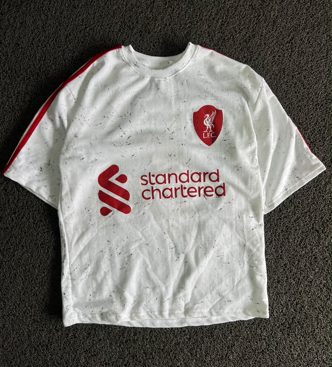 Liverpool FC Virgil #4 White Away Football Tshirt | Standard Chartered | Short Sleeve